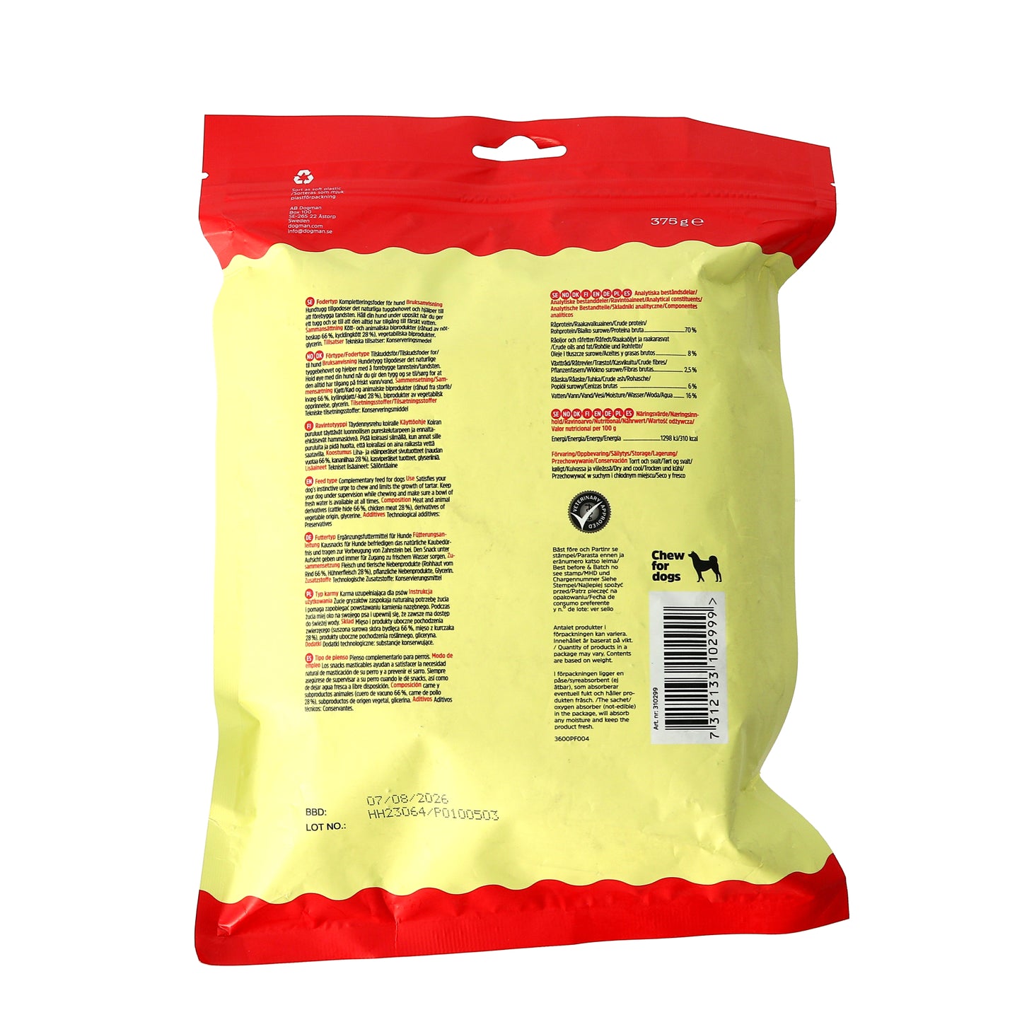 Tuggpinnar med Kyckling 375 g