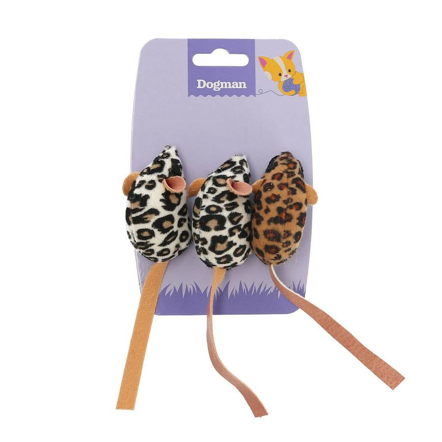 Leksaksmöss till Katt (Safarimöss, 3-pack)