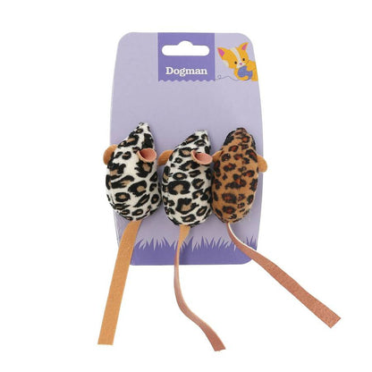 Leksaksmöss till Katt (Safarimöss, 3-pack)