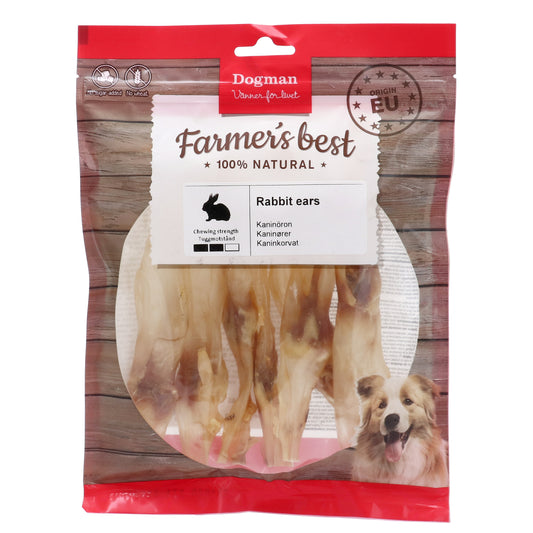Naturligt Hundtugg Kaninöron 60 g