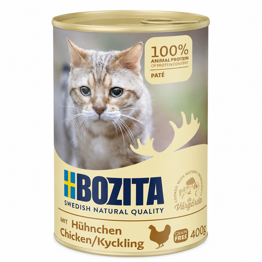 Bozita paté med kyckling 400 g – svenskproducerat och näringsrikt våtfoder för hundar