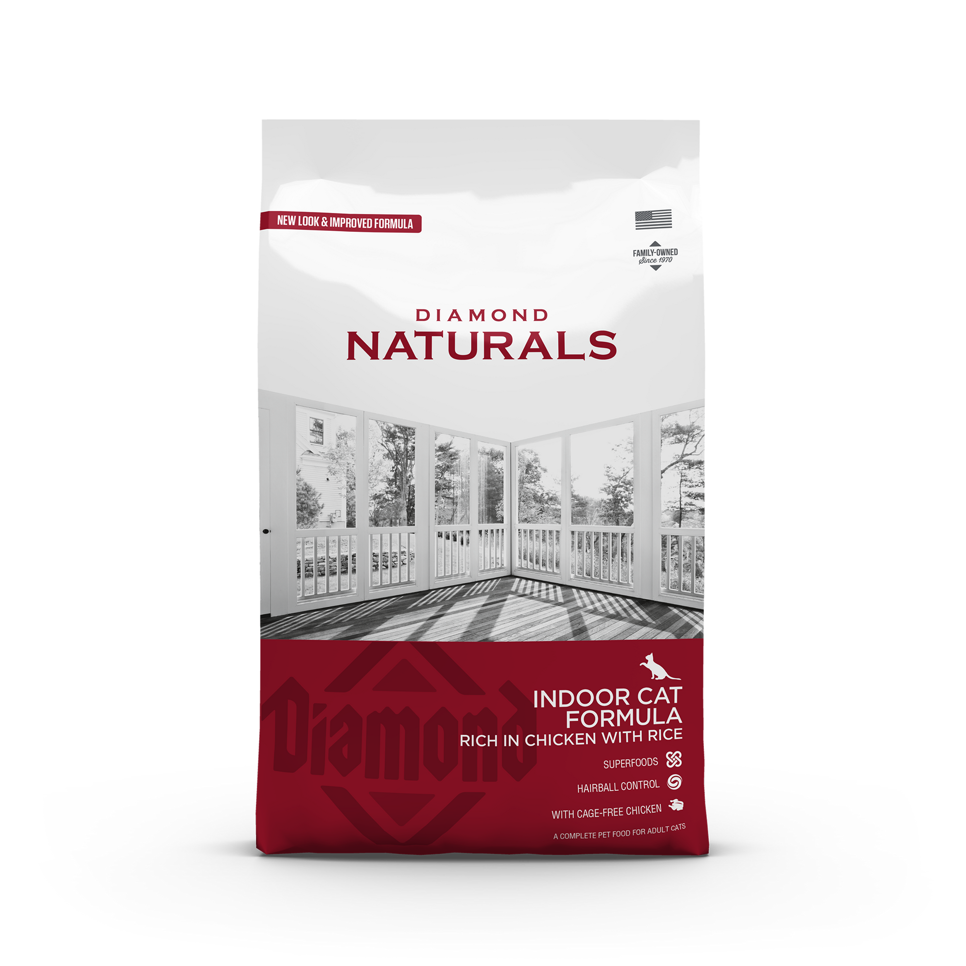 Diamond Naturals Indoor Cat kyckling och ris 3 kg – holistiskt och balanserat torr foder för innekatter