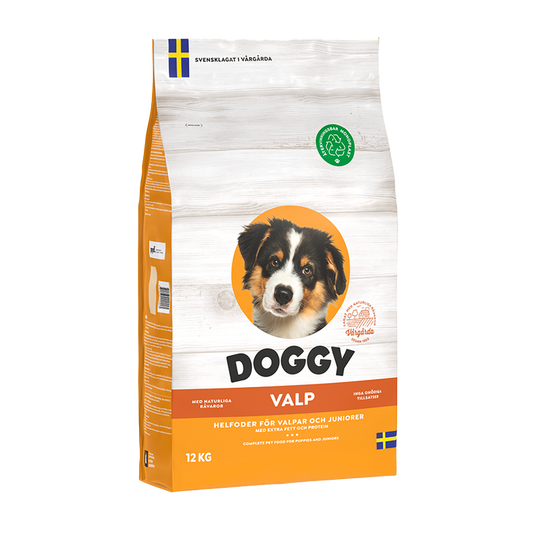 Doggy Valp Torrfoder 4,75kg – svensktillverkat helfoder och torrfoder för valpar