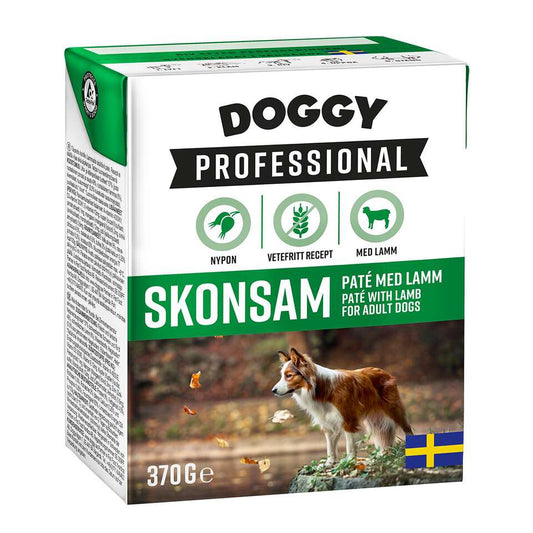 doggy Våtfoder Professional Skonsam med smak av lamm i en förpackning på 370 gram för hundar