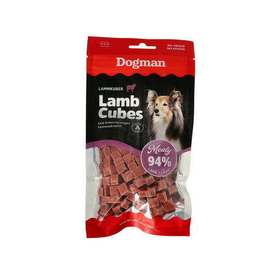 Mjuka lammkuber hundgodis i en förpackning på 80 gram för träning och belöning
