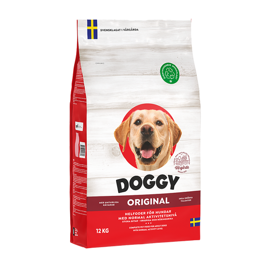 Dogman Torrfoder Original i en säck på 12 kg för vuxna hundar