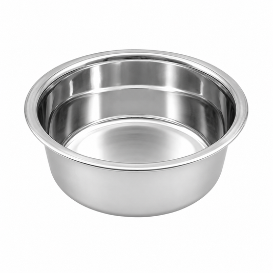 Rostfri matskål liten 0,75L – slitstark och hygienisk hundskål i mindre storlek