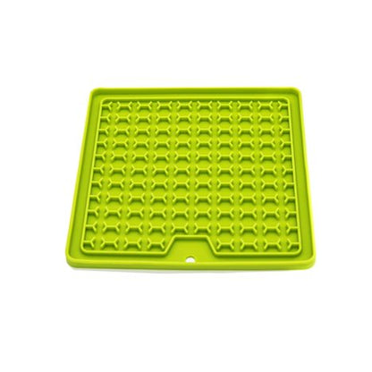 Slow Feed matta och slickmatta 20x20cm – aktiveringsmatta för lugnare ätande och berikning