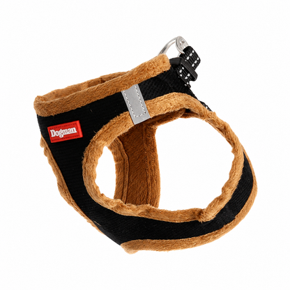 Mjuk step-in plush hundsele i storlek XXXS för små hundar och valpar
